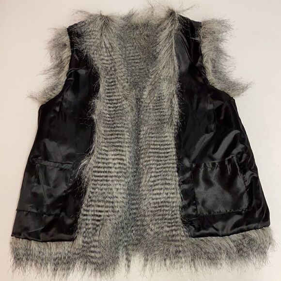 Hot Kiss Faux Fur Reversible Teddy Vest Size Large - Picture 10 of 12